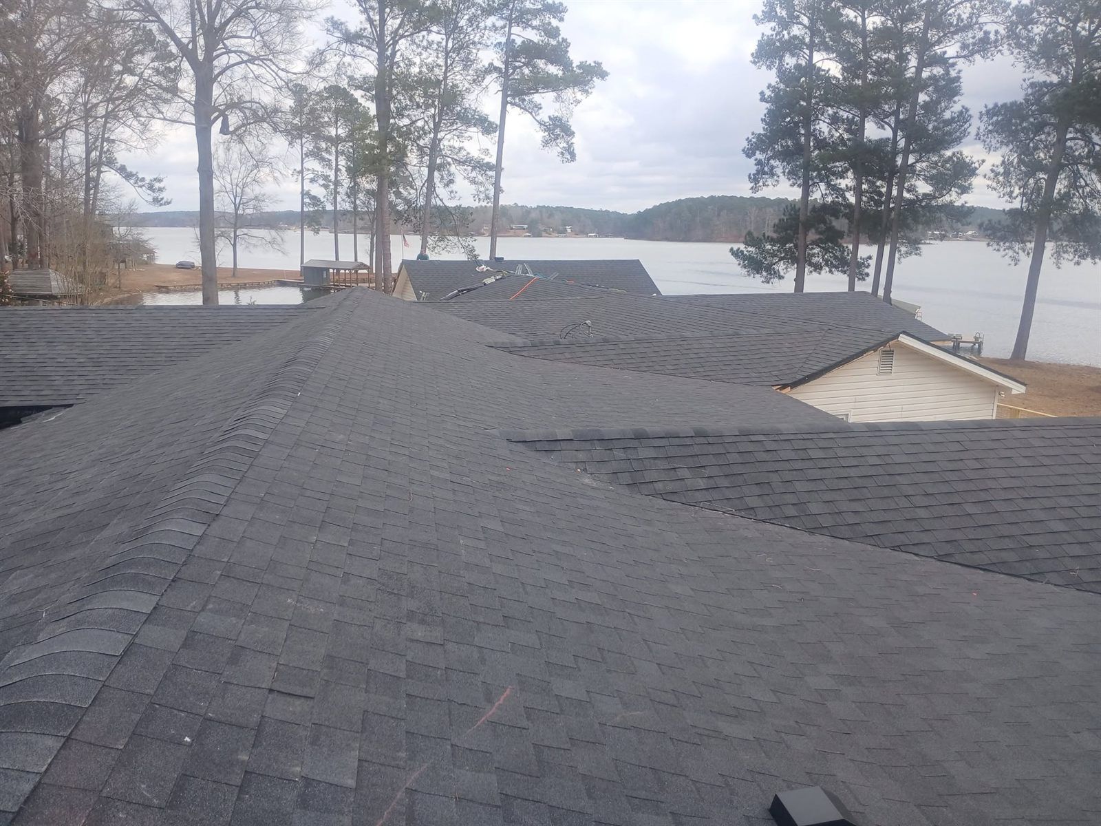 lake house shingle roof